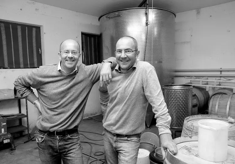 De broers Motta van wijndomein Maso Thaler uit de Alto Adige-Südtirol