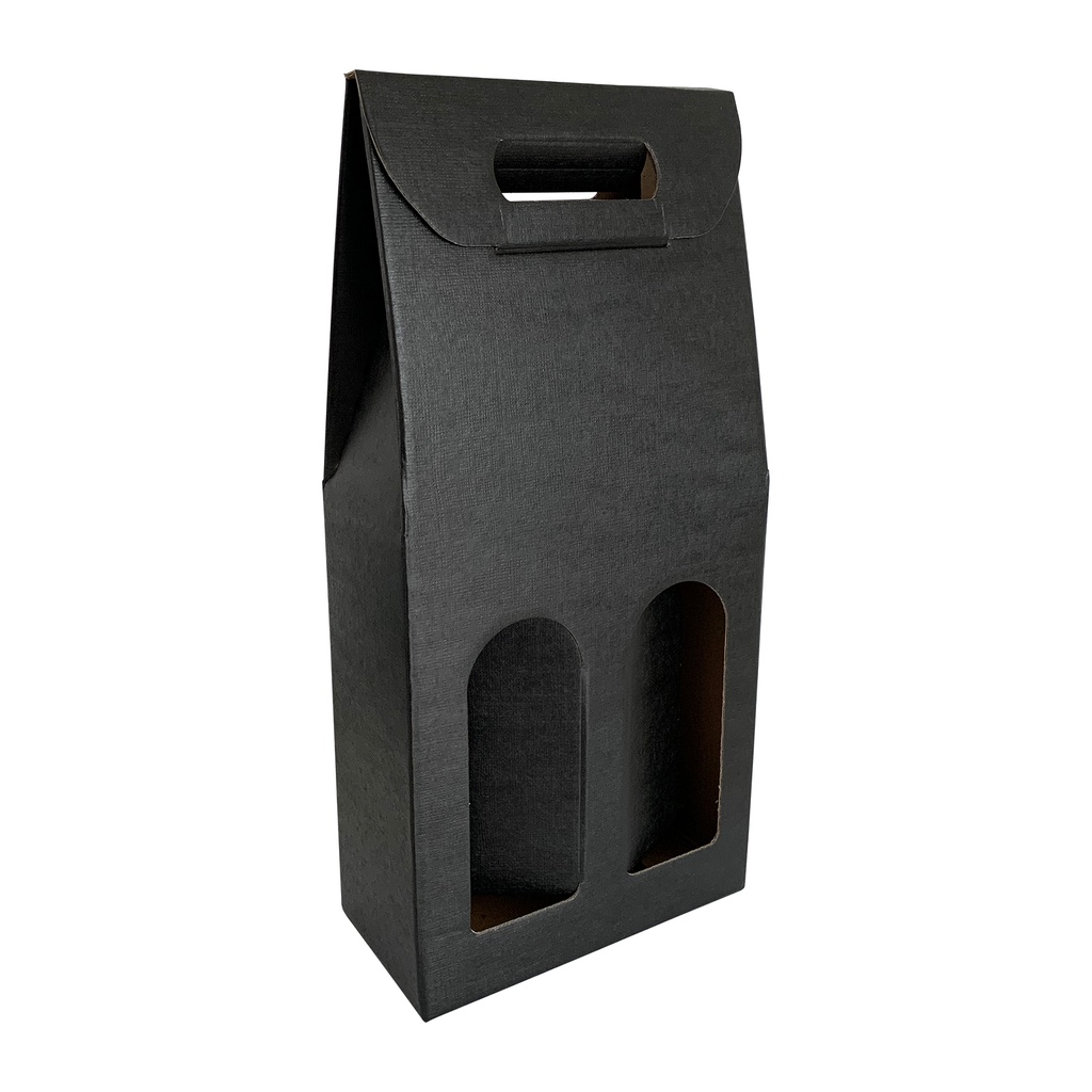 [GD2FLES] Geschenkdoos 2 flessen zwart
