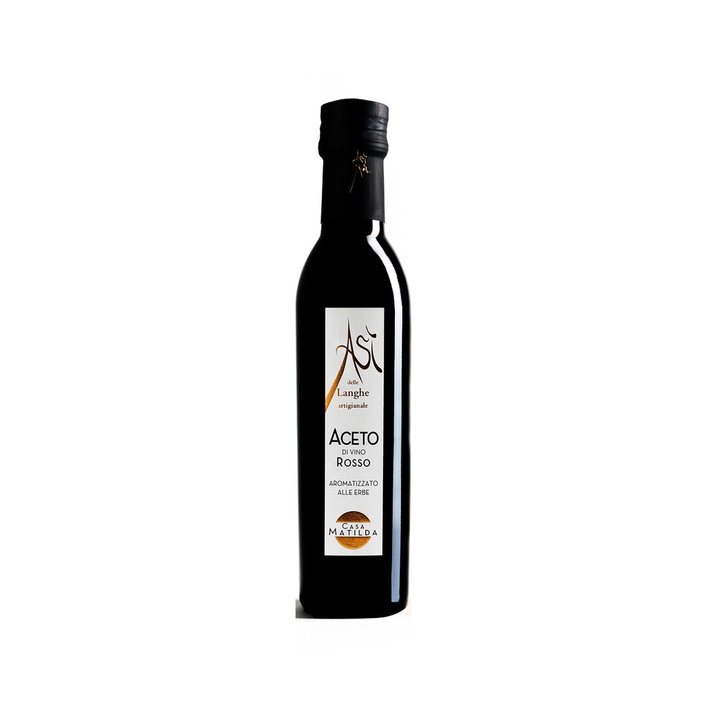 Aceto di vino rosso aromatizzato alle erbe red wine vinegar with herbs 250ml