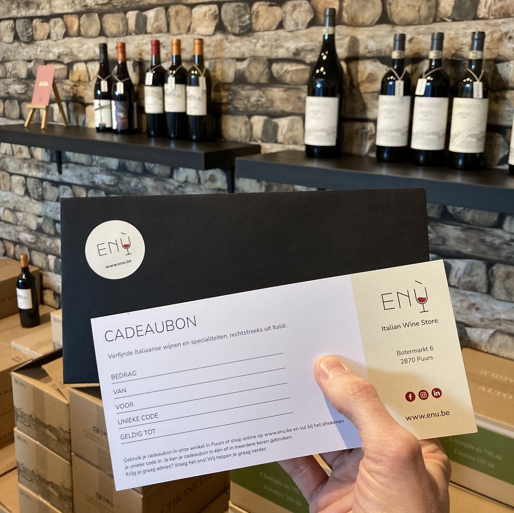 Cadeaubon Italiaanse wijnen en delicatessen - 100 euro