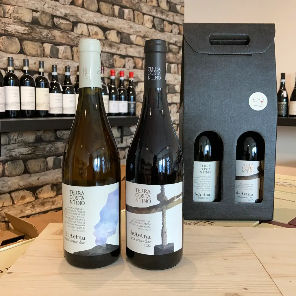 Geschenkpakket Etna Bianco en Etna Rosso
