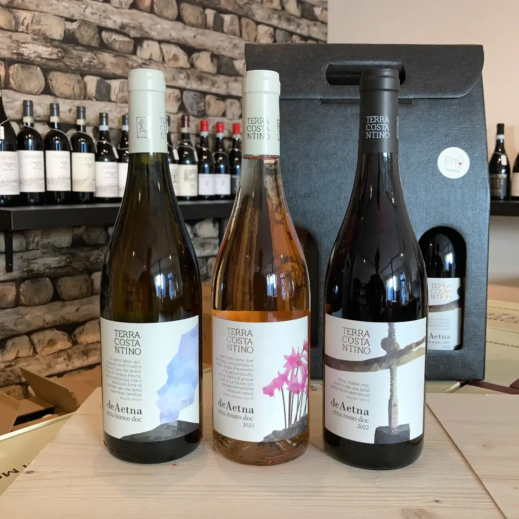 Geschenkpakket Etna Bianco, Etna Rosato en Etna Rosso