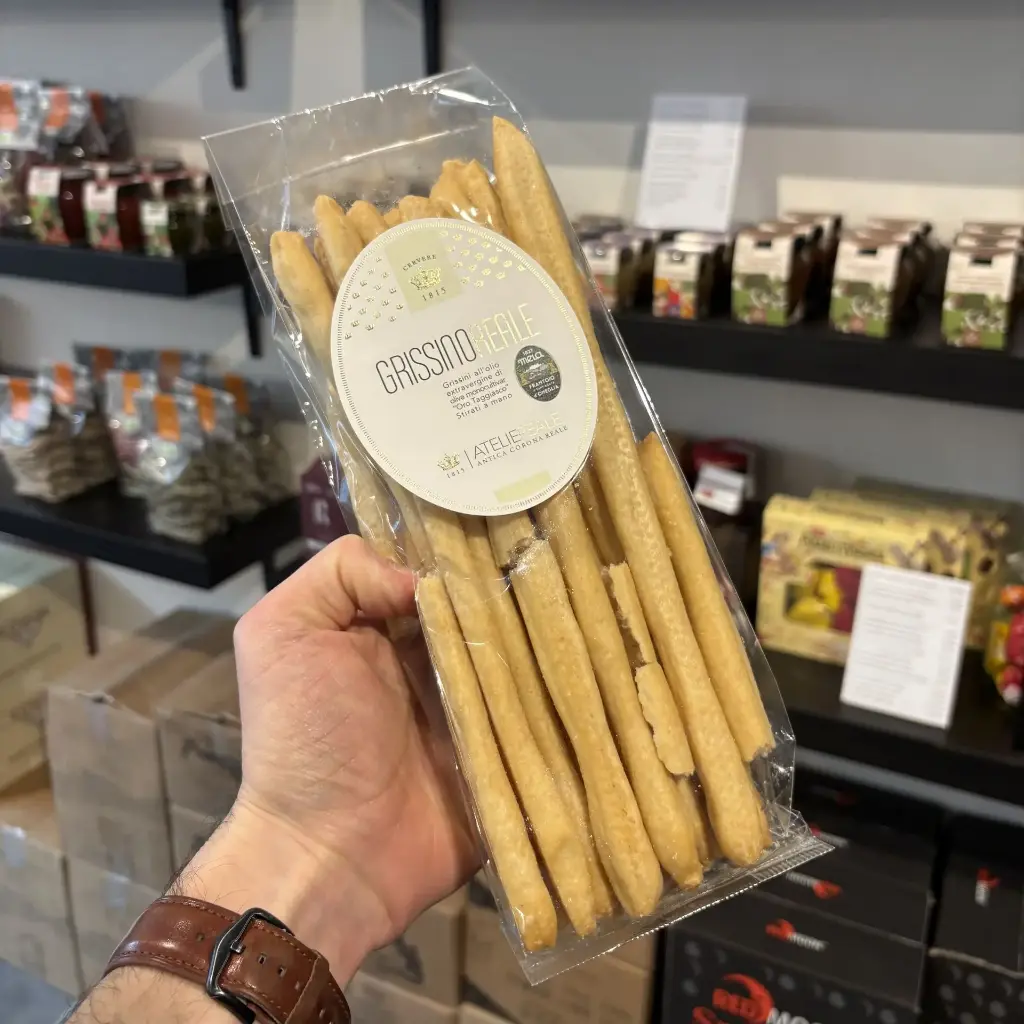 Grissini artisanale broodstengels met extra vergine olijfolie 200g