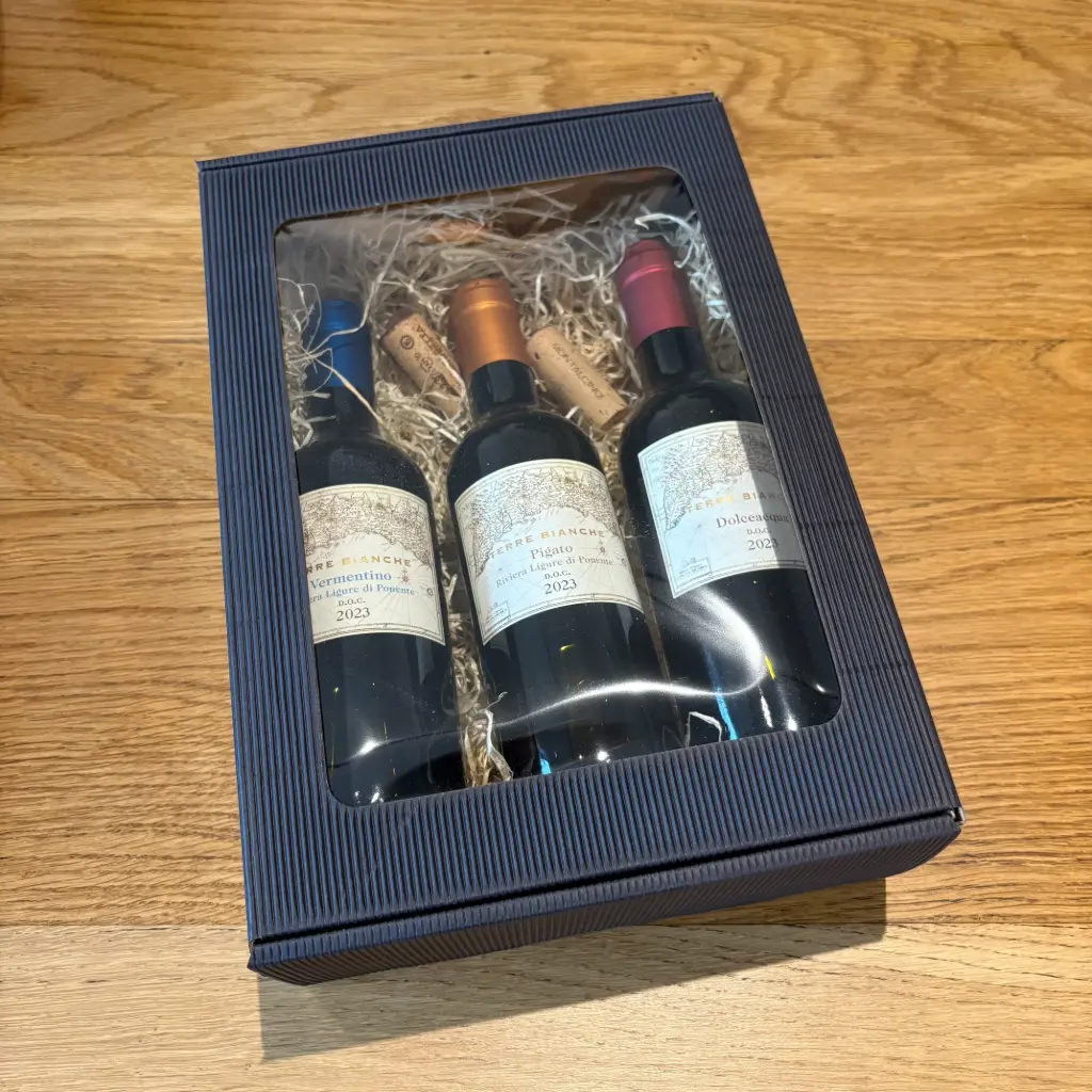 [GP-LIGURIA] Vermentino, Pigato and Rossese gift set with half bottles of white and red wine from Liguria