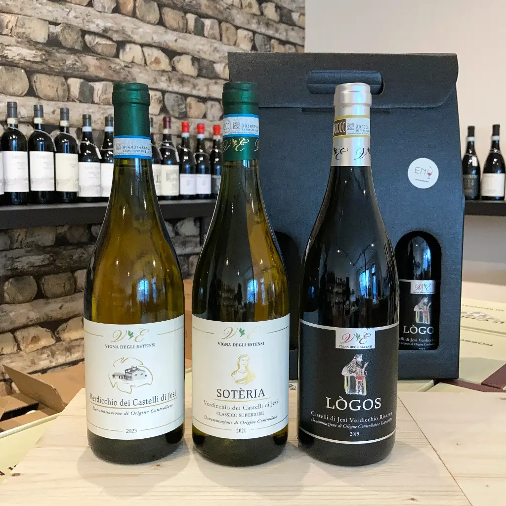 Geschenkpakket Verdicchio uit Le Marche in drie gedaantes