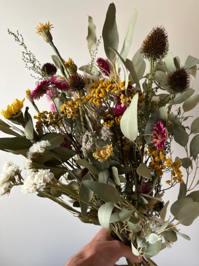 Black Balls droogbloemen boeket paard&bloem