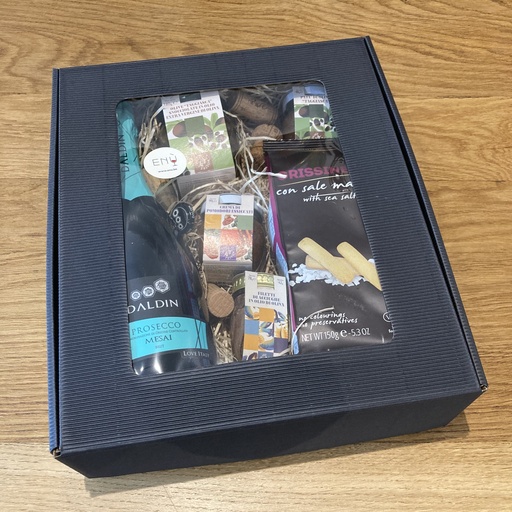 Apéropakket met fles schuimwijn Prosecco Treviso Brut