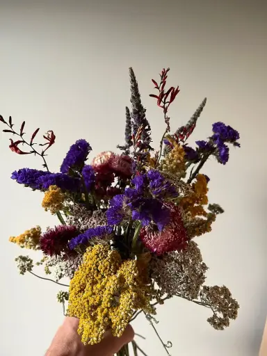 Winter Focus droogbloemen boeket paard&bloem