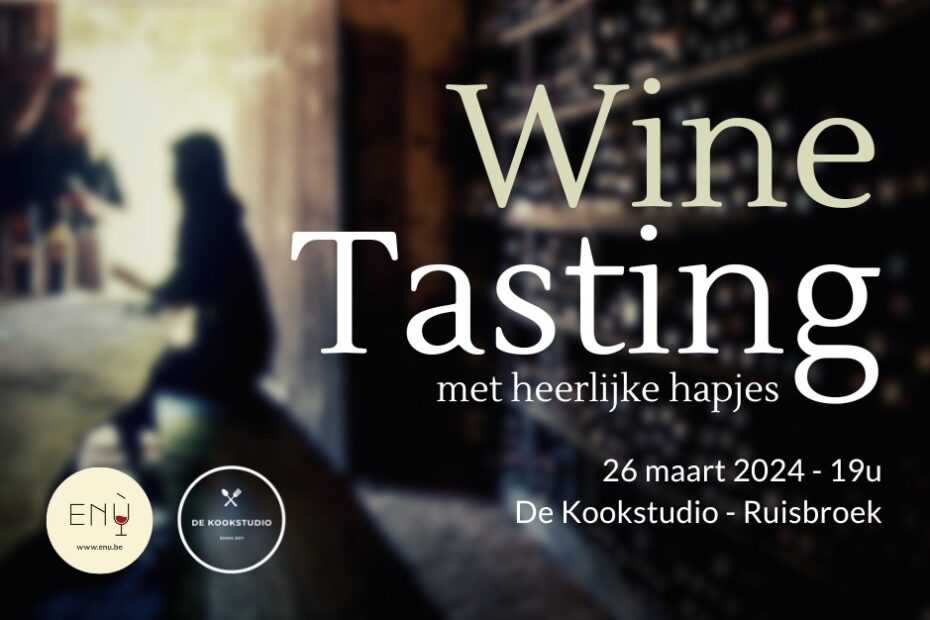 Wine tasting met heerlijke hapjes bij De Kookstudio in Ruisbroek